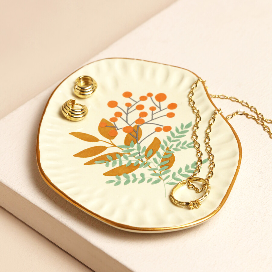 Organic leaf trinket dish