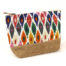 Handwoven cotton travel bag with a diamond ikat pattern, featuring sturdy handles and a spacious interior. Ethically made, lightweight, and perfect for everyday use or weekend getaways.