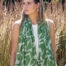 This lightweight style is created from 48% Repreve 52% polyester and features and abstract print of shattered shapes. Approx 72cm x 180cm.
